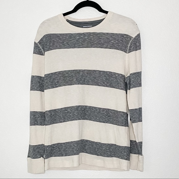 Banana Republic Other - Banana Republic Men’s Off-White and Grey Sweater